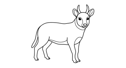 Sketch of Deer: A detailed monochrome sketch of a deer, highlighting its graceful form and capturing the essence of a wild creature.