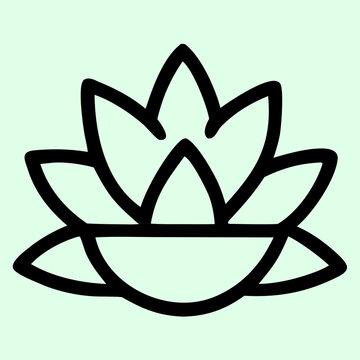 Lotus flower peace symbol vector illustration design