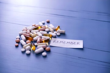Pills medication reminder health care concept