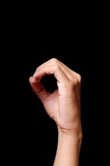 Hand Making 'OK' Gesture