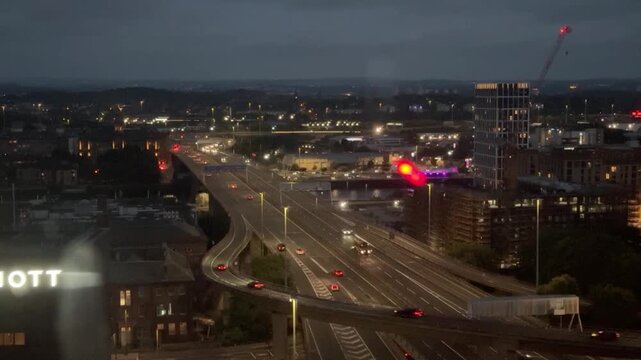 time lapse traffic at night