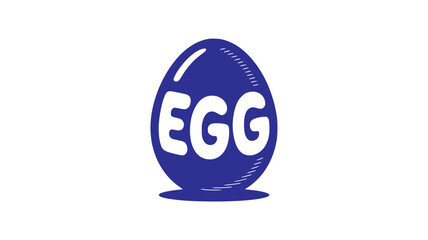 Blue Egg Illustration.