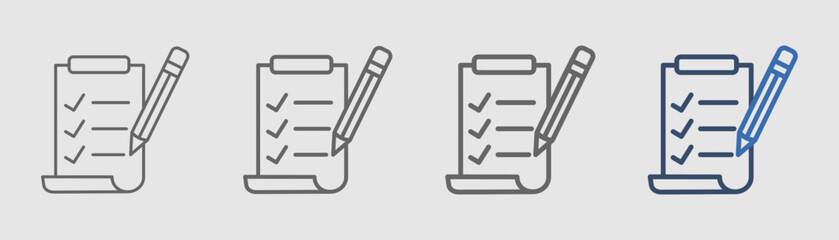 to do list icon set outline