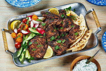 Pepper Steak and Salad Plate Indoors