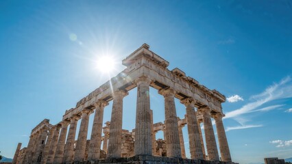 Fototapeta premium The central city site featuring the ruins of a large temple once devoted to Zeus