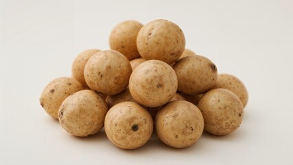 Light brown round tubers, flavorful and commonly eaten