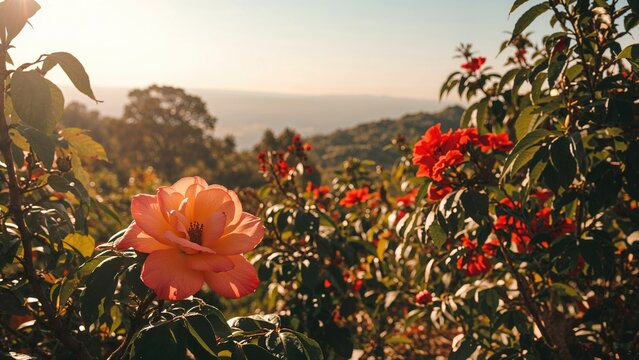 Rose-Colored Scarlet Flame Bean