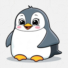 cute baby penguin bird