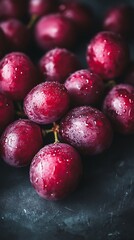 Red Grapes Closeup.