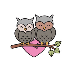 Yoga Owl Doing Tree Pose Calmly