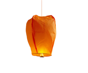 red lantern isolated on white