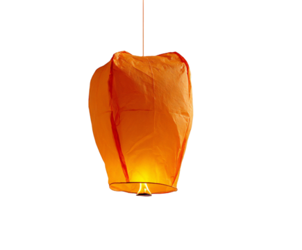 red lantern isolated on white