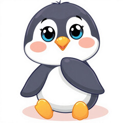 cute baby penguin bird