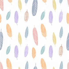pastel feathers - a beautiful pattern for fabrics, various types of prints