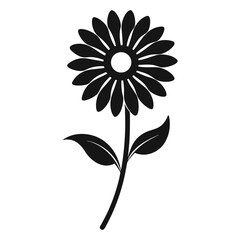 Daisy Flower silhouette  Vector design 