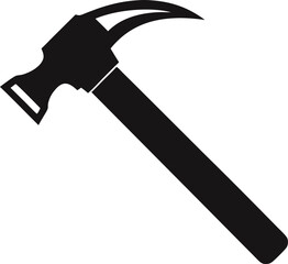 Claw Hammer Hand Tool Black Silhouette