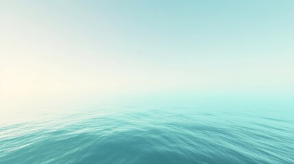 Obraz premium Serene ocean view with gentle waves and a soft gradient sky for peaceful atmosphere