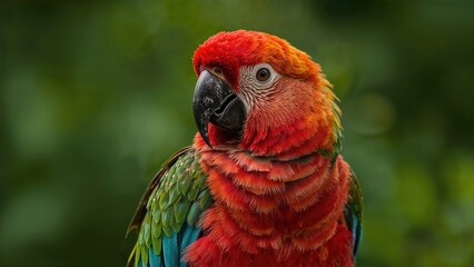 Fototapeta premium Bright feathers illuminate the beauty of parrots
