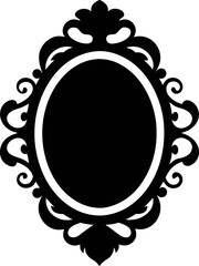 Ornate Decorative Wall Mirror Silhouette
