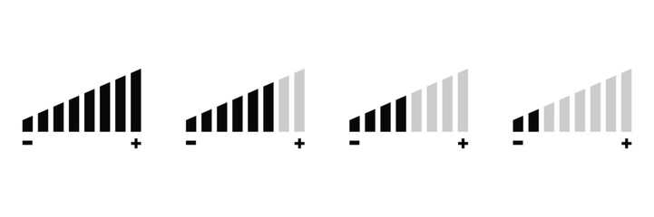 Volume vector icons. Volume sign vector illustration set
