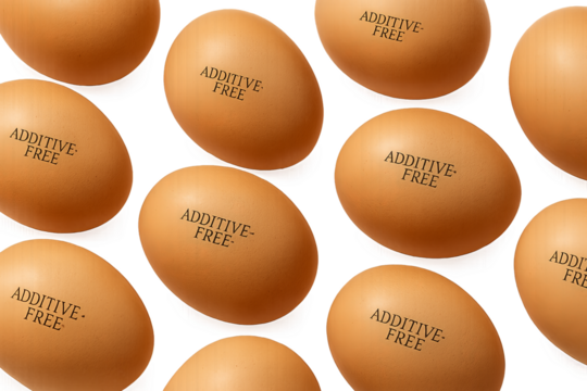 Additive free marked eggs with transparent background