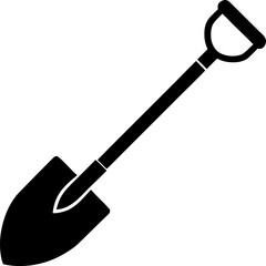 Simple Gardening Spade Black Silhouette