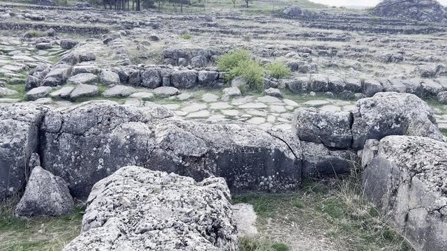 Hattusa, also Hattuşa, Ḫattu&scaron;a, Hattusas, or Hattusha, was the capital of the Hittite Empire in the late Bronze Age during two distinct periods. Its ruins lie near modern Boğazkale, Turkey