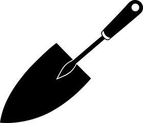 Gardening Hand Trowel Tool Black Icon