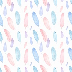 pastel feathers - a beautiful pattern for fabrics, various types of prints 2