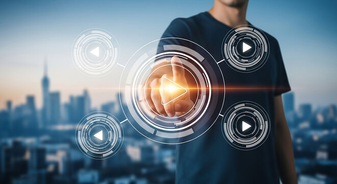 Doctor interacting with digital health data visualization representing future medical analysis diagnostics telemedicine or smart healthcare monitoring system
 - Powered by Adobe