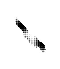Symbol Map of the Island Sestrunj (Croatia) showing the island with just a few black dots