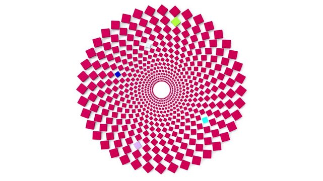 cube round rotation animation