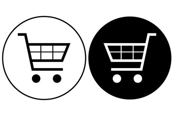 shopping cart icon on a white background