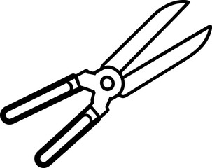 Open Blade Pruning Shears Garden Tool Icon