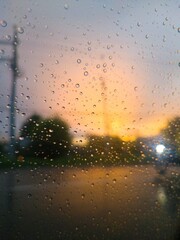 rain drops on the window