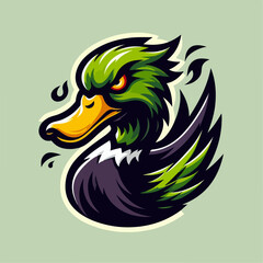 illustration of a vicious duck