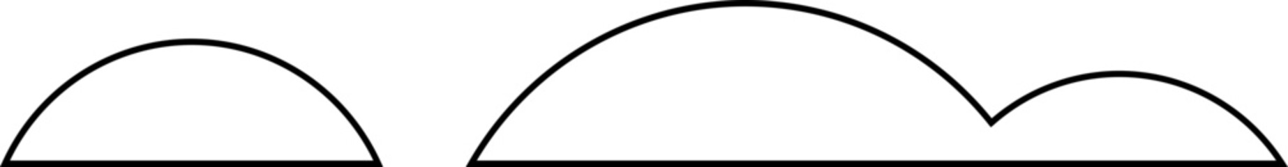 Abstract cloud linear icon