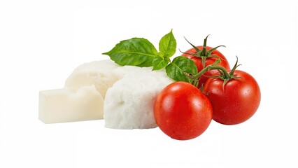 Fresh mozzarella with basil and cherry tomatoes