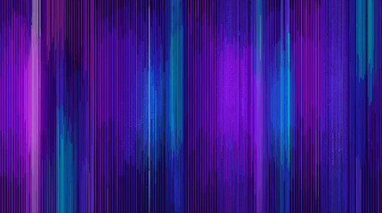 Fototapeta premium Colorful glitch vector background with vertical stripes in purple and blue 