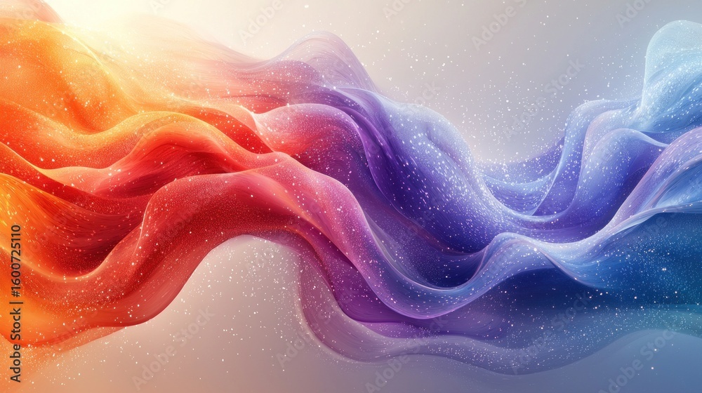 Poster Abstract gradient background. Abstract blurred gradient background colours with dynamic effect. Soft motion blur. Colorful fluid shapes. Vivid gradient texture. Smooth abstract waves. Copy space.