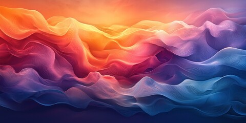 Fototapeta premium Abstract gradient background. Abstract blurred gradient background colours with dynamic effect. Soft motion blur. Colorful fluid shapes. Vivid gradient texture. Smooth abstract waves. Copy space.