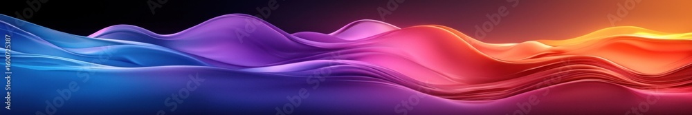 Poster Abstract gradient background. Abstract blurred gradient background colours with dynamic effect. Soft motion blur. Colorful fluid shapes. Vivid gradient texture. Smooth abstract waves. Copy space.