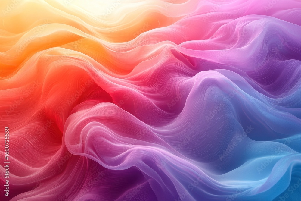 Poster Abstract gradient background. Abstract blurred gradient background colours with dynamic effect. Soft motion blur. Colorful fluid shapes. Vivid gradient texture. Smooth abstract waves. Copy space.