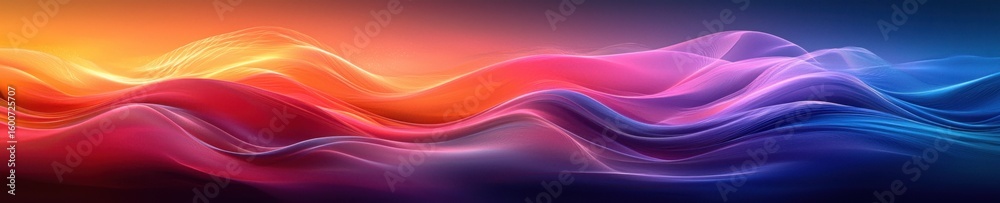 Poster Abstract gradient background. Abstract blurred gradient background colours with dynamic effect. Soft motion blur. Colorful fluid shapes. Vivid gradient texture. Smooth abstract waves. Copy space.