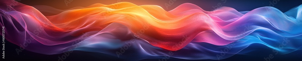 Poster Abstract gradient background. Abstract blurred gradient background colours with dynamic effect. Soft motion blur. Colorful fluid shapes. Vivid gradient texture. Smooth abstract waves. Copy space.