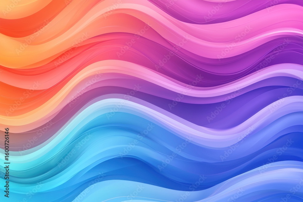 Poster Abstract gradient background. Abstract blurred gradient background colours with dynamic effect. Soft motion blur. Colorful fluid shapes. Vivid gradient texture. Smooth abstract waves. Copy space.