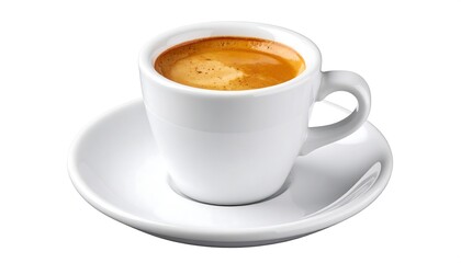 Fototapeta premium White espresso cup with crema