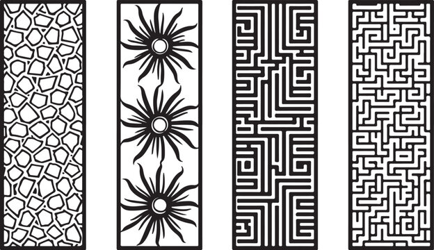 Abstract Vector Panels for Laser Cutting