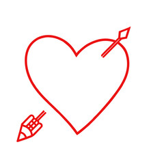 red heart with arrow