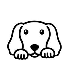 black dog vector illustration